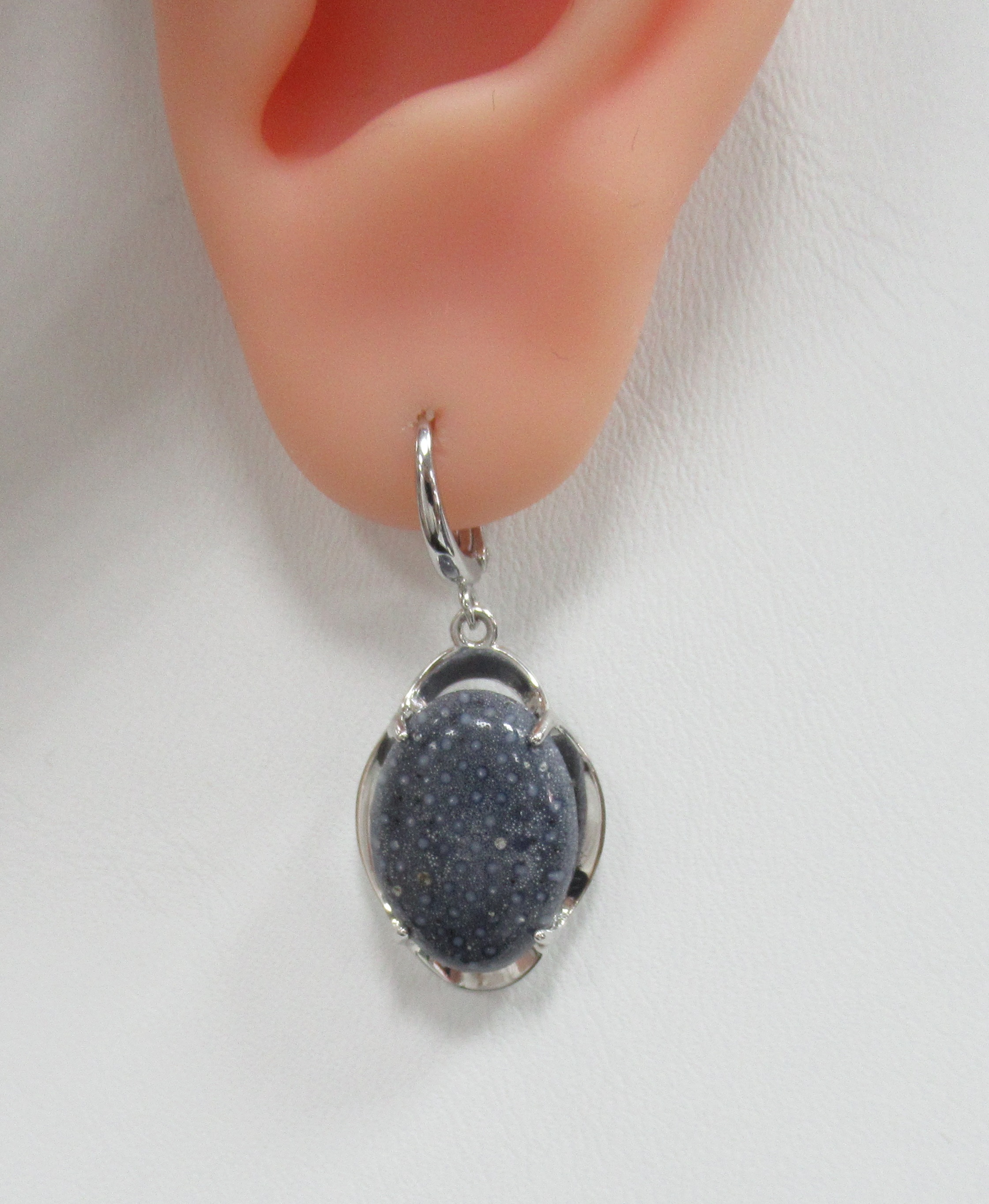 Серебряные серьги с кораллами Акори